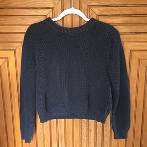 Navy Blue Crop Sweater